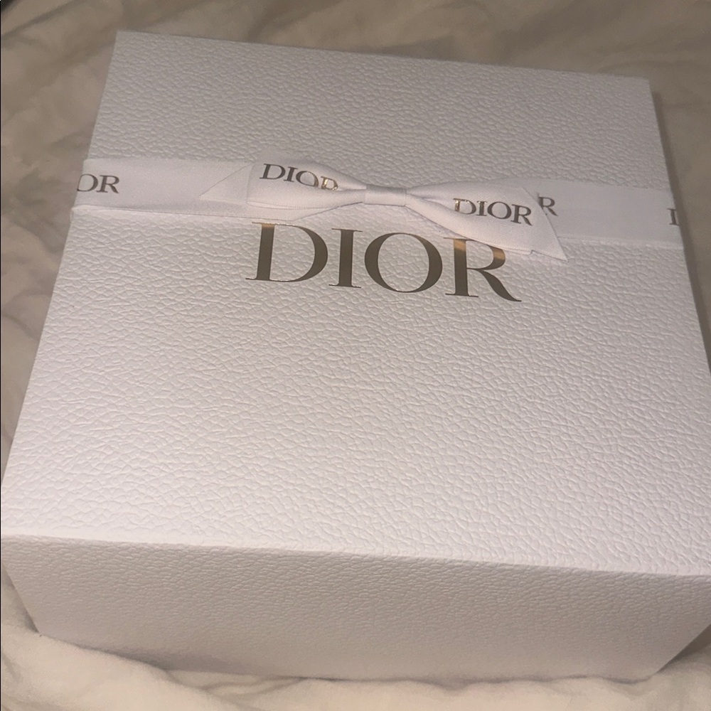 Authentic Dior Gift Box – Luxury White Textured Box + Dior Bag